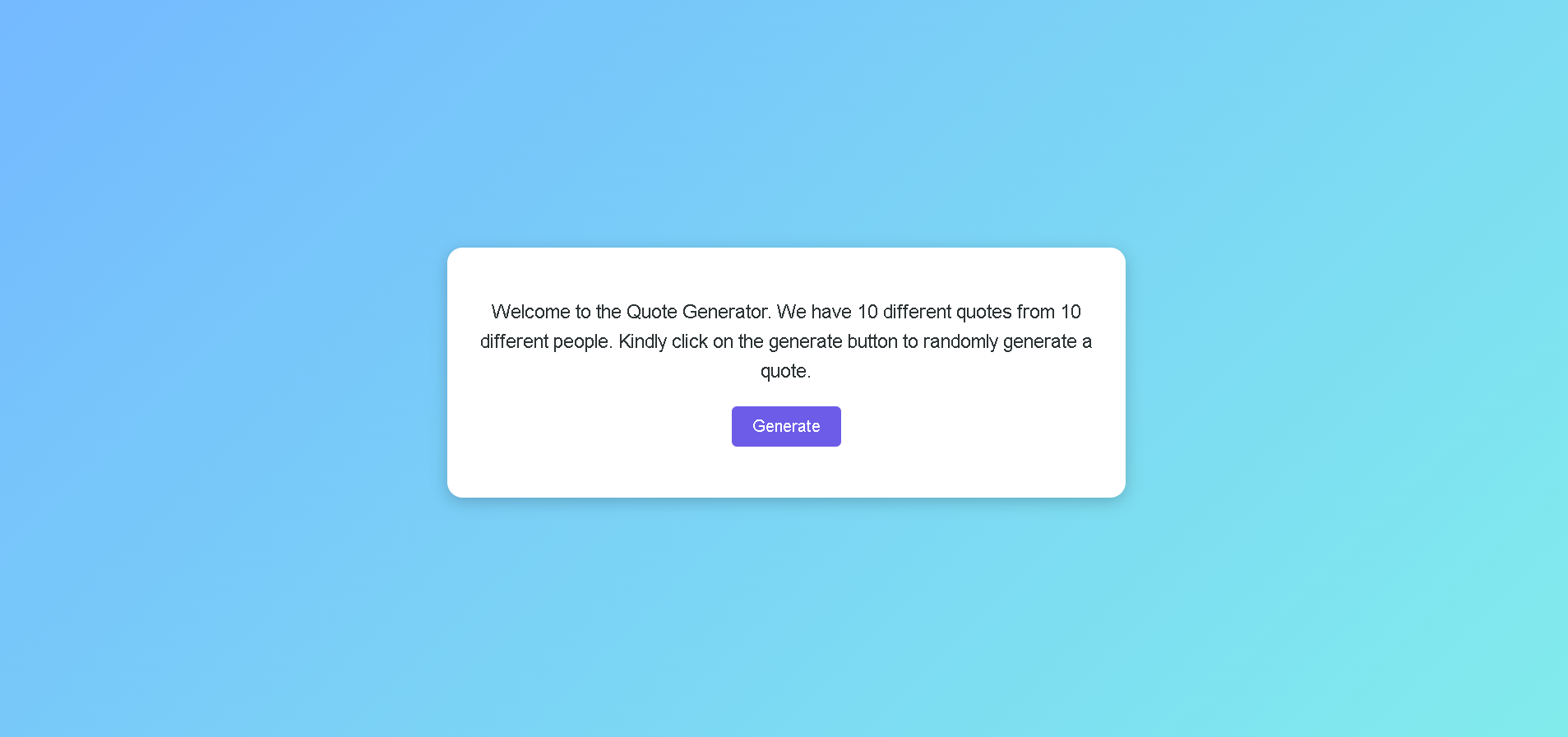 Quote generator